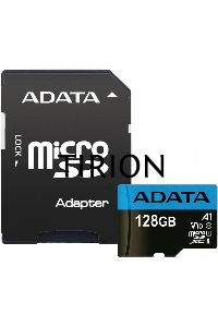 Флеш карта Micro SecureDigital 128Gb ADATA AUSDX128GUICL10A1-RA1 {MicroSDXC Class 10 UHS-I, SD adapter}