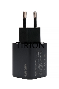 Зарядное устройство Cablexpert MP3A-PC-62, 20Вт GaN, 3А, QC4.0/PD, 1xUSB, 1xType-C, черный, пакет