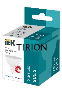 Лампа Iek LLE-MR16-7-230-40-GU5 светодиодная ECO MR16 софит 7Вт 230В 4000К GU5.3 IEK