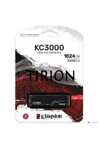 Накопитель SSD Kingston 1Tb KC3000 M.2 Series <SKC3000S/1024G> (PCI-E 4.0 x4, up to 7000/6000Mbs, 1000000 IOPS, 3D TLC, NVMe, 800TBW, Phison E18, 22х80mm, LP graphen heatsink)