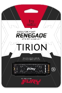 Накопитель SSD M.2 Kingston 1000Gb Fury Renegade <SFYRS/1000G> (PCI-E 4.0 x4, up to 7300/6000Mbs, 1000000 IOPS, 3D TLC, NVMe, 1000TBW, Phison E18, 22х80mm, LP graphen heatsink)
