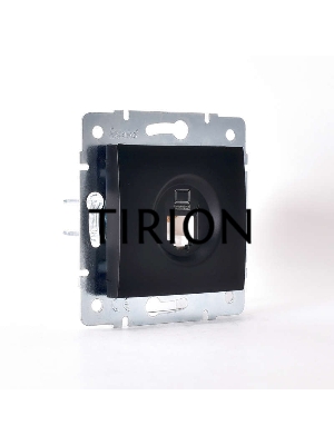 Механизм розетки компьютерн. 1-м СП KARINA RJ45 черн. бархат LEZARD 707-4288-139
