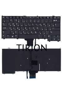 Клавиатура для ноутбука Dell Latitude E7420 черная с подсветкой без указателя