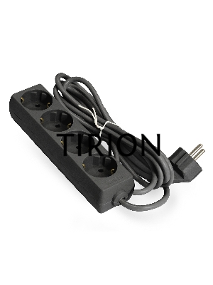 Удлинитель ExeGate ECE-4-5B (EX285816RUS), черный, 5 м, евровилка с заземлением, 4 евророзетки с заземлением, 2200 Вт
