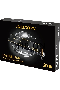 Накопитель SSD ADATA LEGEND 960, 2Tb, PCIe 4.0 x4, M.2 2280, NVMe, R/W 7400/6800, с радиатором