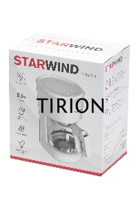 Кофеварка капельная Starwind STD0611 белый, исп. кофе - молотый, 0.6 л, 600 Вт.