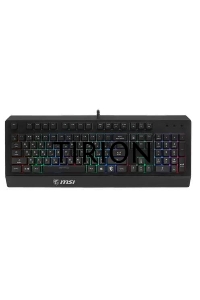 Клавиатура MSI VIGOR GK20 RU черный USB Multimedia for gamer LED (подставка для запястий)