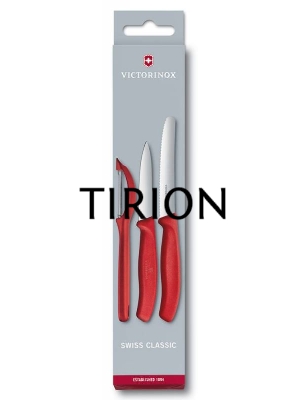 Набор ножей кухон. Victorinox Swiss Classic Paring (6.7111.31) компл.:3шт красный карт.коробка
