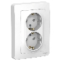 Розетка 2-м СП BLANCA 16А 250В без шторок с заземл. бел. SchE BLNRS001021