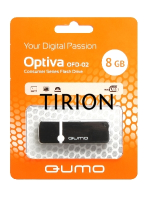Флэш Диск QUMO 8GB Optiva 02 Black QM8GUD-OP2-black