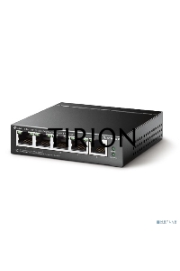 Коммутатор 5-Port 10/100Mbps Unmanaged Switch with 4-Port PoE, meta case, desktop mount, PoE budget 41W.