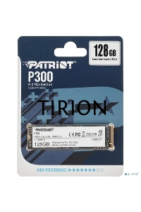 Накопитель SSD Patriot P300, 128GB, PCIe 3.0 x4, M.2 2280, NVMe, R/W 1600/600