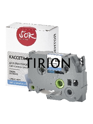 Кассета с лентой S'OK by Sakura Printing TZE545 для Brother,  белый на синем, 18мм/8м , наклейка