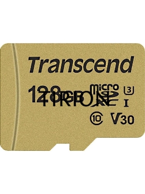 Флеш карта microSD 128GB Transcend microSDXC Ultimate UHS-I U3, V30, (SD адаптер), MLC