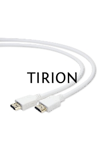 Кабель Cablexpert HDMI CC-HDMI4-W-1M, 19M/19M, v2.0, медь, позол.разъемы, экран, 1м, белый, пакет