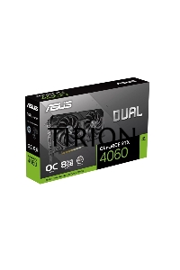 Видеокарта Asus DUAL-RTX4060-O8G-EVO NVIDIA GeForce RTX 4060 8Gb PCI-E 4.0  128bit GDDR6 2505/17000 HDMIx1 DPx3 HDCP Ret