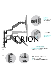 Кронштейн (держатель) ONKRON G140 для двух мониторов 13