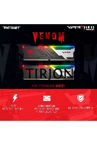 Оперативная память Patriot Viper Venom, DDR5, 32GB (2x16GB), 6200MHz, CL40, с радиаторами, RGB, черный