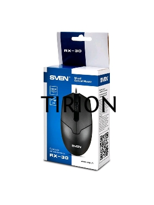 Мышь проводная SVEN RX-30 черный, 1000 dpi, USB, кнопки - 3