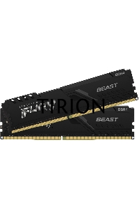 Оперативная память Kingston Fury Beast, DDR4, 16GB (2x8GB), 3600MHz, CL17, с радиаторами, черный