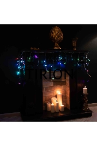 Гирлянда Айсикл NEON-NIGHT (255-009)  (бахрома) светодиодный, 1,8 х 0,5 м, прозрачный провод, 230 В, диоды RGB