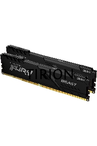 Оперативная память Kingston Fury Beast, DDR4, 16GB (2x8GB), 3600MHz, CL17, с радиаторами, черный