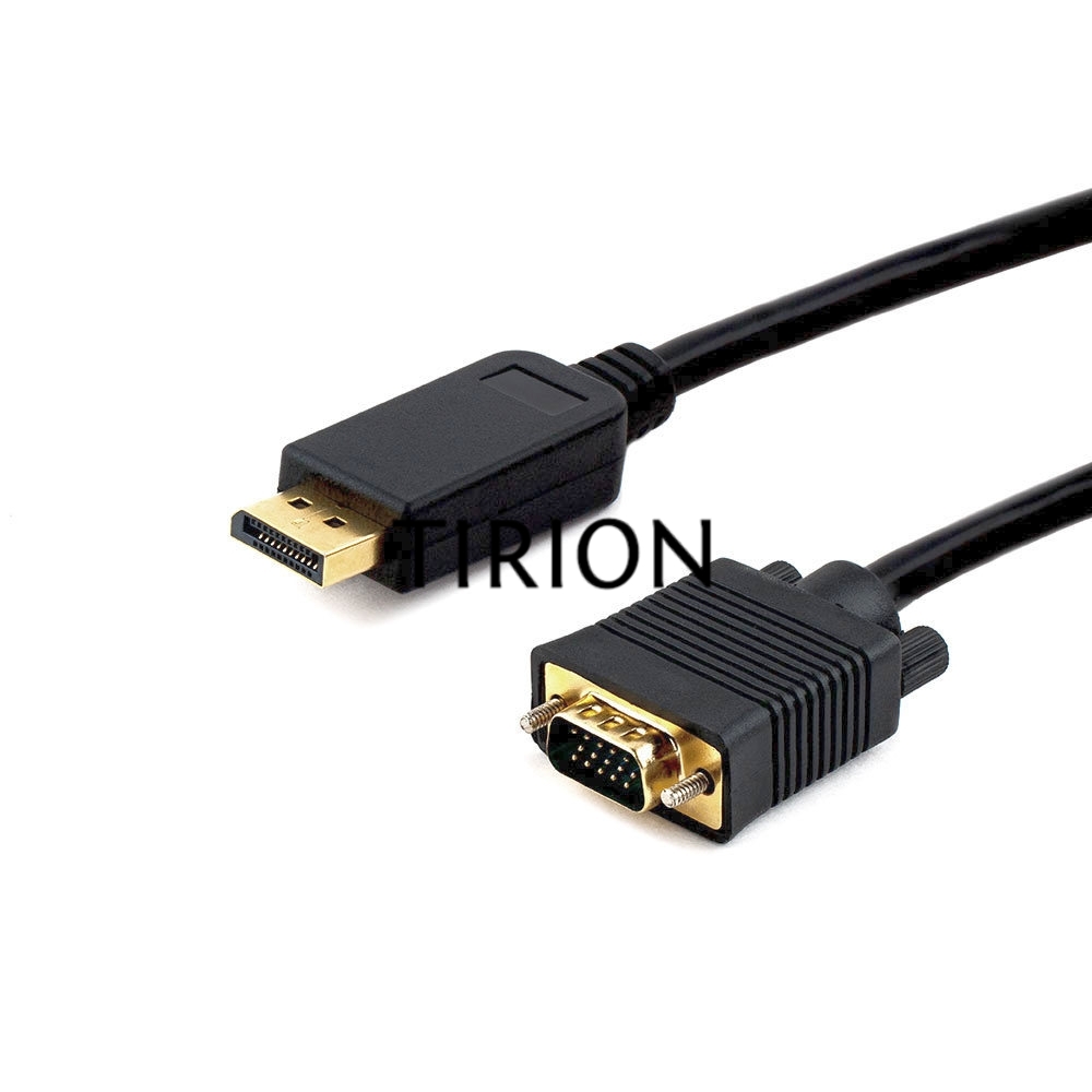 Кабель DisplayPort->VGA Cablexpert CCP-DPM-VGAM-6, 1,8м, 20M/15M, черный, экран, пакет