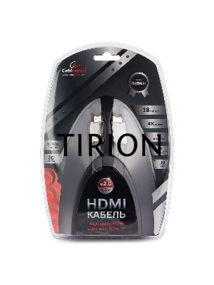 Кабель Cablexpert HDMI, серия Platinum, 4,5 м, v2.0, M/M, плоский, позол.разъемы, металлический корпус, нейлоновая оплетка, блистер