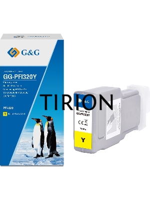 Картридж струйный G&G GG-PFI320Y (PFI-320Y) желтый (300 мл) для Canon imagePROGRAF TM-200/200MFP/205/300/300MFP/305