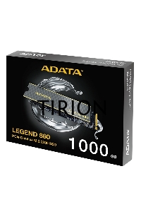 Накопитель SSD ADATA LEGEND 860, 1024Gb, PCIe 4.0 x4, 2280, NVMe, R/W 6000/4000, с радиатором