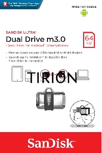 Флеш диск 64GB SanDisk Ultra Android Dual Drive OTG, m3.0/USB 3.0, Black