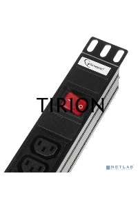 Блок Gembird EHB8-4, 1 вход С14/ 8 выходов C13, с защитой для 19
