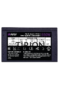 Блок питания Hiper HPB-550 APFC 80 PLUS Bronze 550W Box