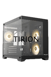 Компьютерный корпус  HSPD F330, Panoramic Mini-tower, черный, TG, 0.5 SPCC, 3x120mm ARGB mATX, mITX 160/400/200mm 1x2.5