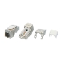 Вставка Keystone Jack RJ-45 (8P8C) Hyperline KJ9-8P8C-C5e-90-SH-F-WH, категория 5e, экранированная
