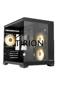 Компьютерный корпус  HSPD F330, Panoramic Mini-tower, черный, TG, 0.5 SPCC, 3x120mm ARGB mATX, mITX 160/400/200mm 1x2.5