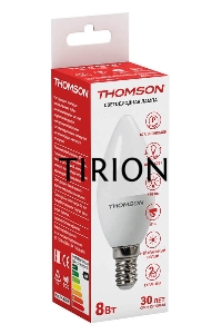 Лампа светодиодная Hiper THOMSON LED CANDLE 8W 670Lm E14 4000K TH-B2016