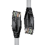 Патч-корд прямой 1.0m UTP кат.5e, серый, черные коннекторы, 24 AWG, литой, ethernet high speed 1 Гбит/с, RJ45, T568B Патч-корд прямой 1.0m UTP кат.5e, серый, черные коннекторы, 24 AWG, литой, ethernet high speed 1 Гбит/с, RJ45, T568B