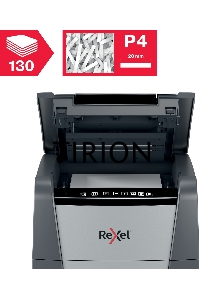 Шредер Rexel Optimum AutoFeed 130M черный с автоподачей (секр.P-5)/фрагменты/130лист./44лтр./скрепки/скобы/пл.карты