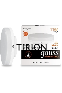 Светодиодная лампа GAUSS 83811 LED Elementary GX53 11W 810lm 3000K 1/10/100