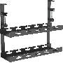 Кабель-канал Cactus CS-CM-400-2BK для столов 40x13.4x34.2см черный