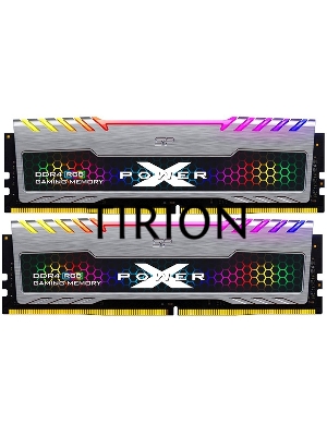 Оперативная память Silicon Power Xpower Turbine, DDR4, 32GB (2x16 GB), 3200 MHz, CL16, радиатор, RGB, серый
