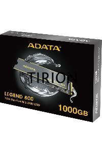 Накопитель SSD ADATA LEGEND 800, 1Tb, PCIe 4.0 x4, M.2 2280, NVMe, R/W 3500/2200, с радиатором
