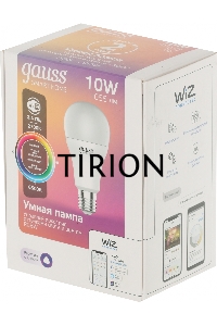 Лампа Светодиодная Gauss Smart Home RGBW E27 A60 10 Вт 2700-6500K 1/10/100