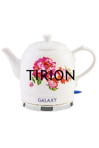 Чайник электрический Galaxy Line GL 0503, белый, керамический корпус, 1400 Вт, 1,4 л, индикатор работы, указатель максимального уровня воды