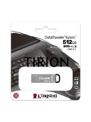 Флеш диск Kingston 512Gb DataTraveler Kyson USB Type-A, metal case, silver (DTKN/512GB)