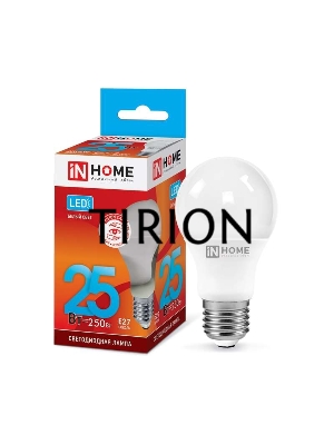Лампа светодиодная IN HOME LED-A65-VC 25Вт 230В E27 4000К 2250лм 4690612024080