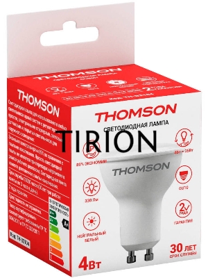 Лампа LED Thomson GU10,  рефлектор, 4Вт, 4000К, белый нейтральный,  TH-B2104, 1 шт.