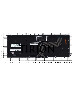 Клавиатура для ноутбука Dell Inspiron 14 7437 серебристая с подсветкой