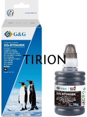 Чернила G&G GG-BTD60BK черный135мл для Brother HL-T4000DW/DCP-T510W/DCP-T710W/MFC-T810W